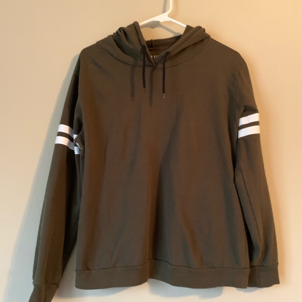 green hoodie